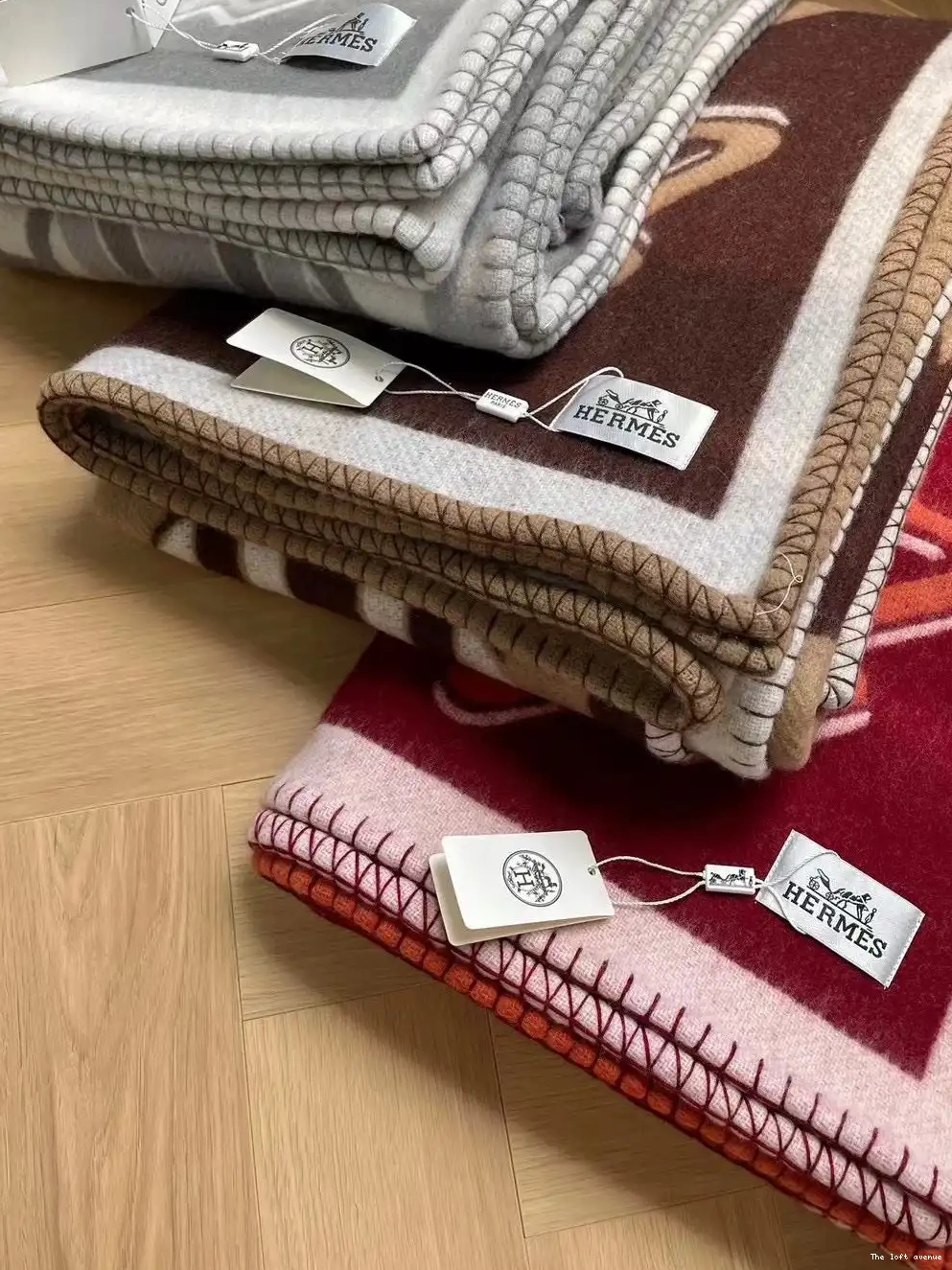 BLANKET TATERSALE WOOL THROW HERMES 0623